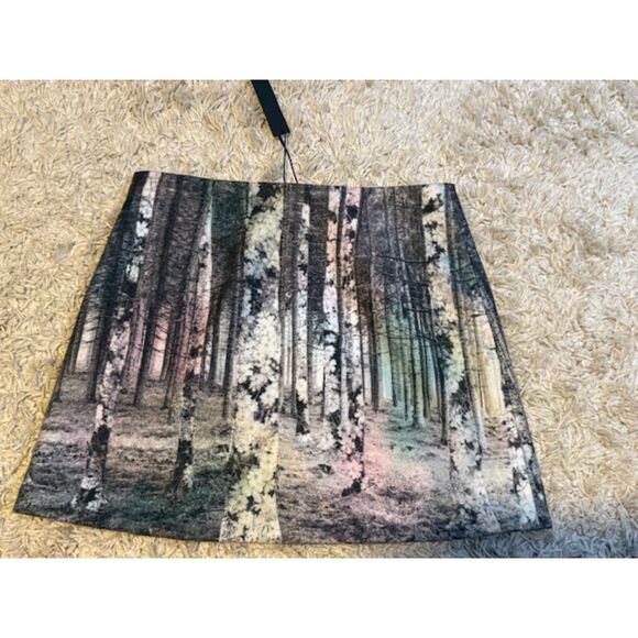 NWT Tibi Enchanted Forest Print Mini Skirt Sz4 Forestcore Luxury - Picture 7 of 7
